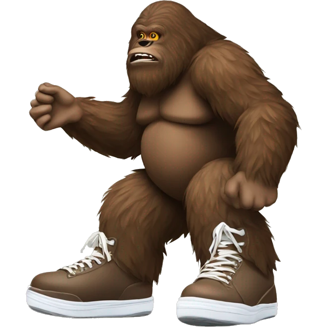 Bigfoot wearing Jordans emoji