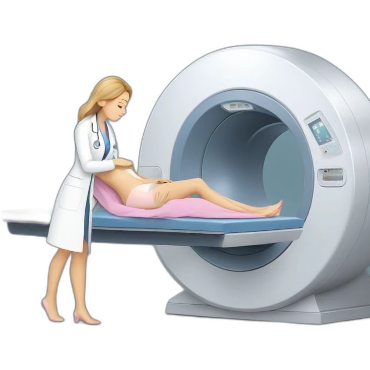 Posh-Radiologist-performing-breast-mri-to-woman emoji