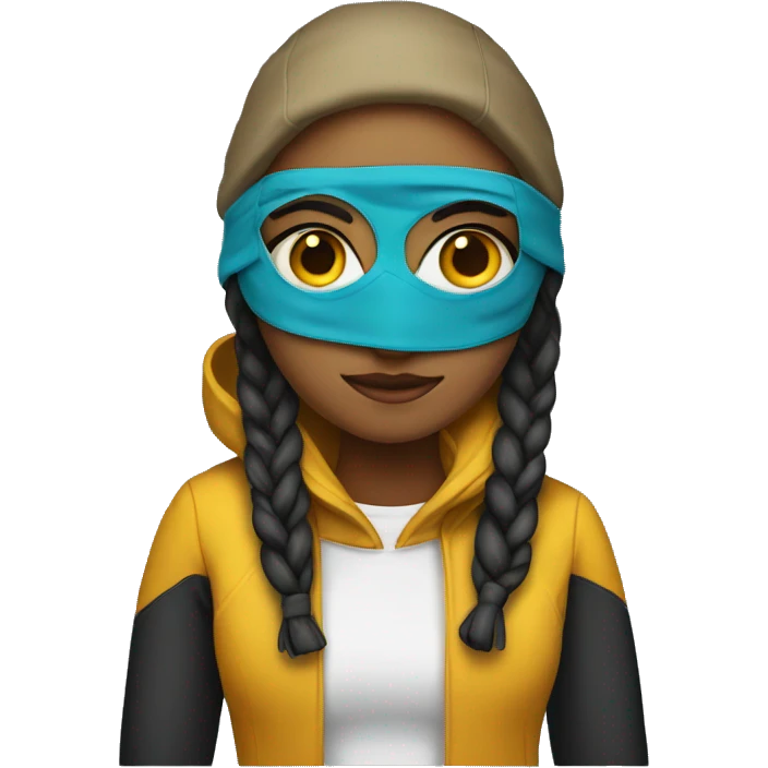 A girl with a ski mask on emoji