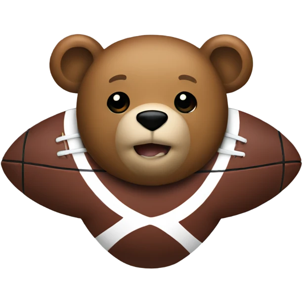 bear with football emoji
