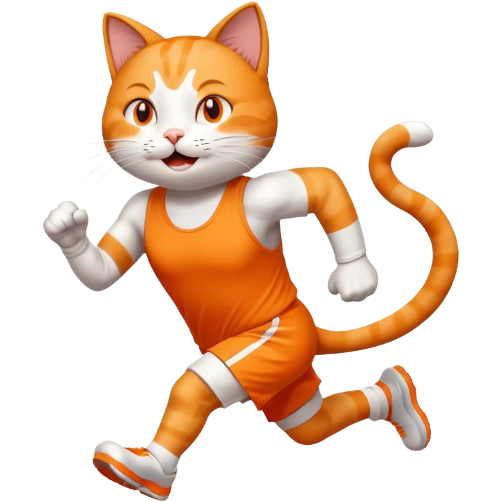 happy cat finishing a marathon emoji