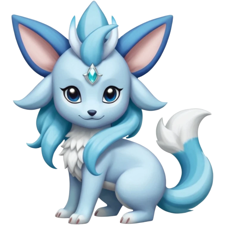Fluffy floofy furry scaly cute elegant pristine beautiful precious pretty Primarina-Glaceon-Suicune-Amaura-Dialga-fusion emoji