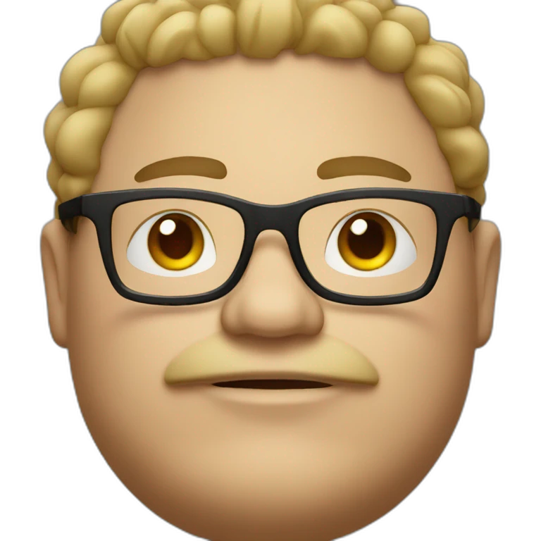 fat guy with glasses emoji