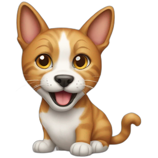 cat talking dog emoji