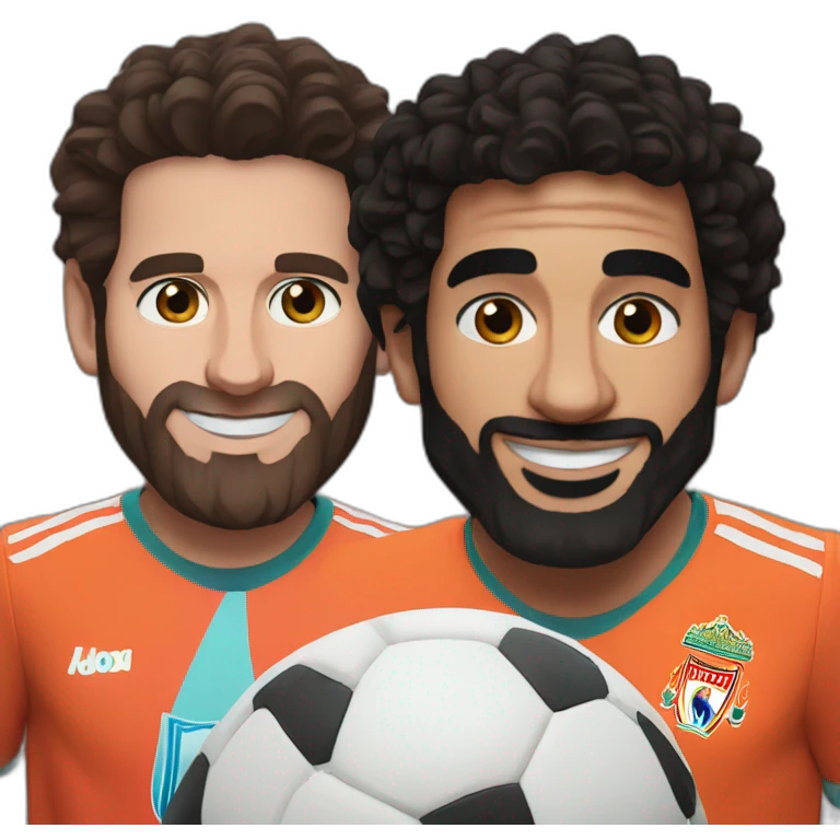 Messi and Mohamed Salah emoji