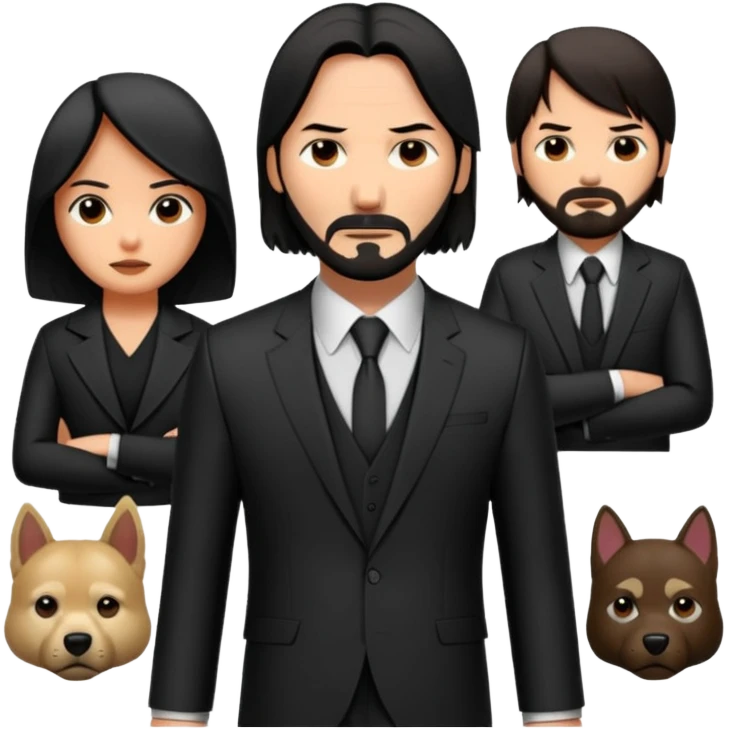 Elinde silah tutan jon wick emoji