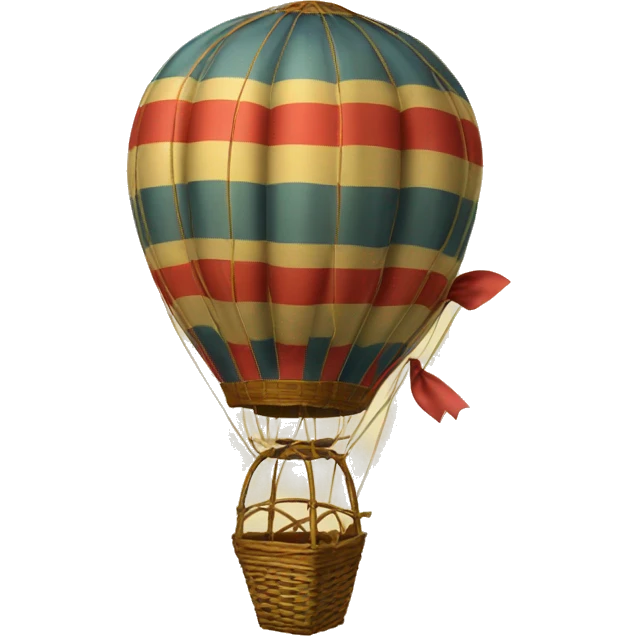 Vintage hot air balloon emoji