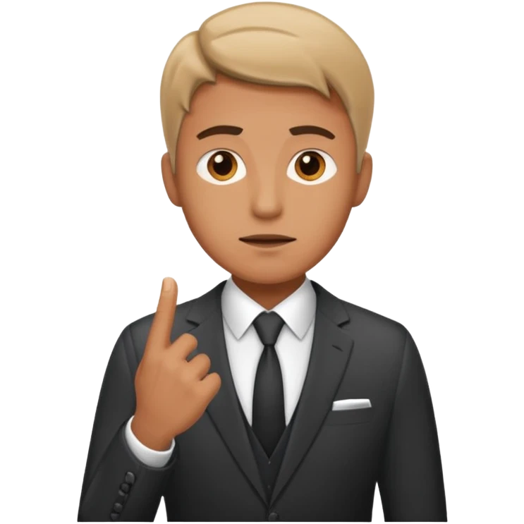 A male customer who has a product service request. emoji