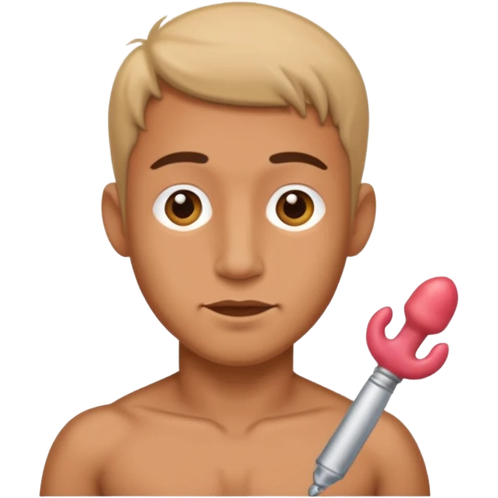 Man naked with peni emoji