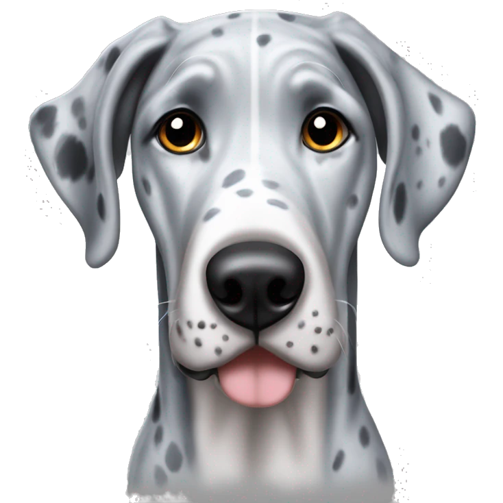 blue merle great dane with light grey coat  emoji