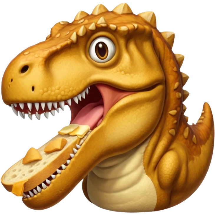 Trex eating bread emoji