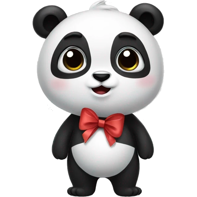 Panda with bow emoji