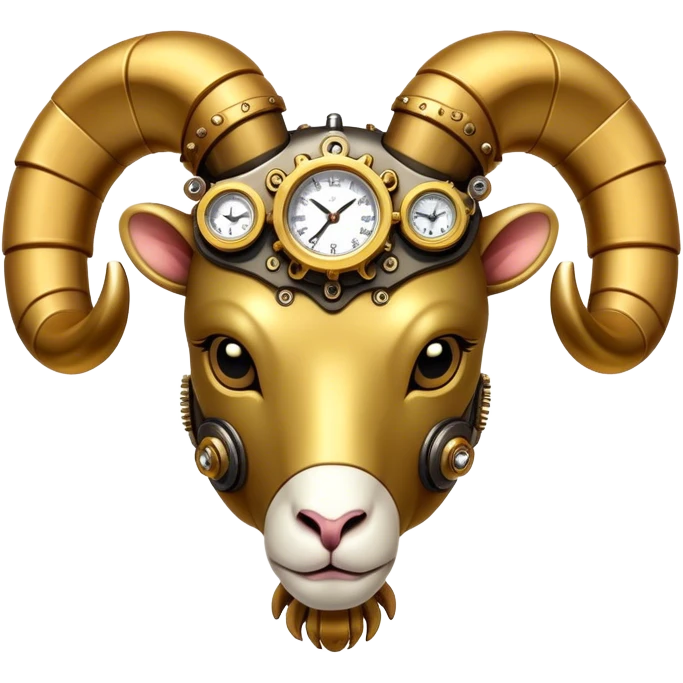 I Steam punk  Ram gold in color emoji
