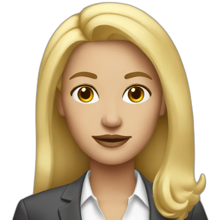 executive woman blonde hair emoji