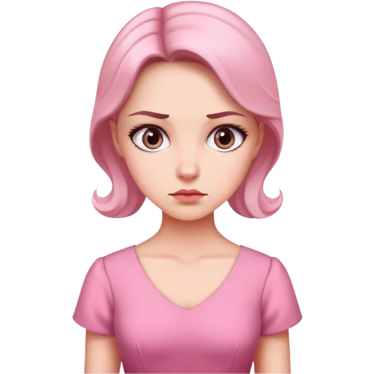 Seriedad rosadas emoji
