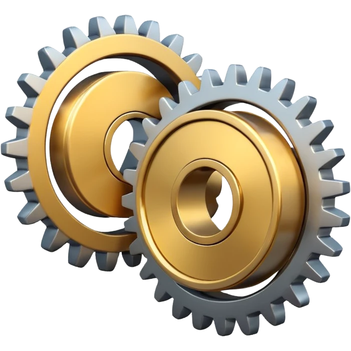 two gears connected by circular arrows emoji
