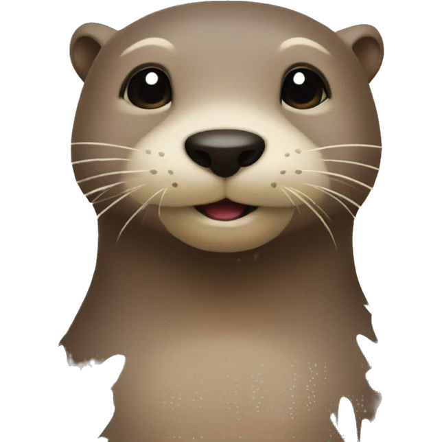 "Otter with flowers and good vibes." emoji
