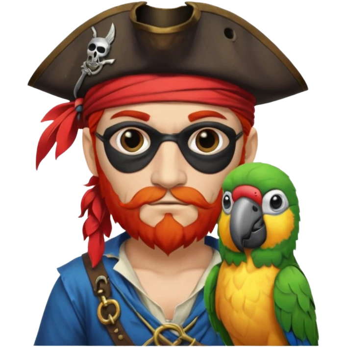 pirate and parrot emoji