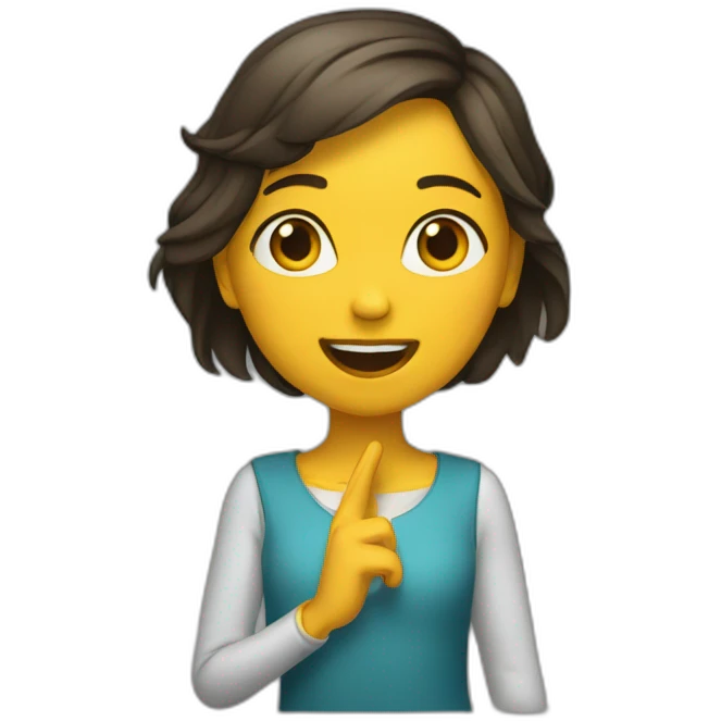 Fille qui chante emoji