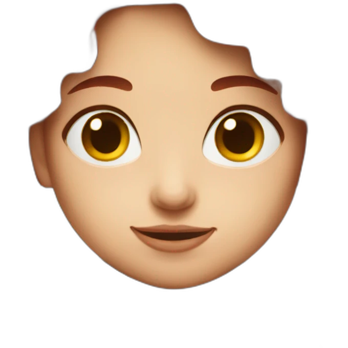 pretty dark red hair girl face emoji