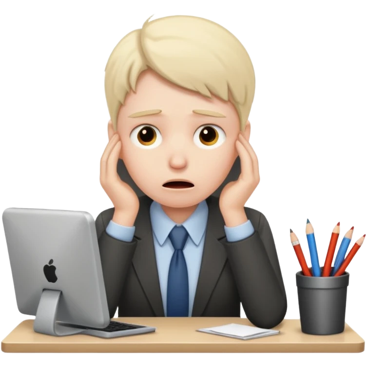office worker in stress  emoji
