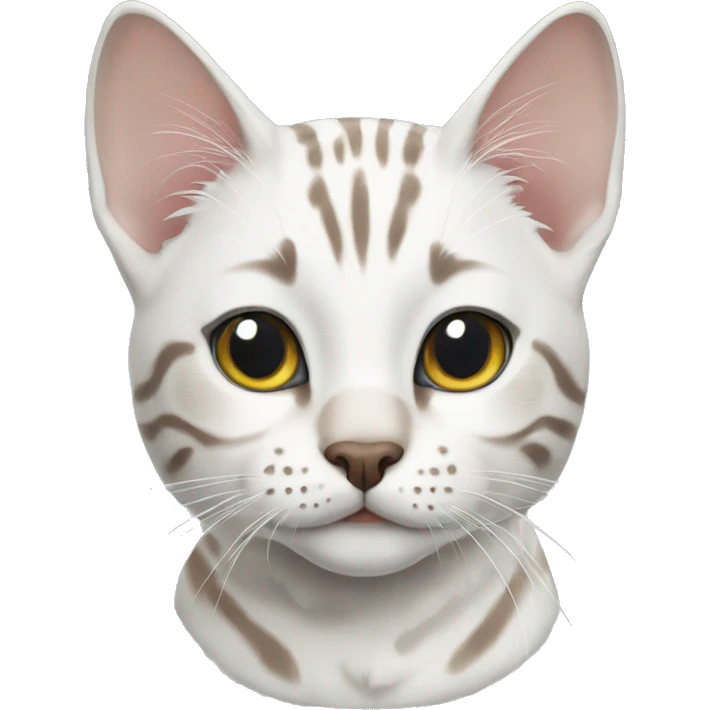 white bengal cat emoji