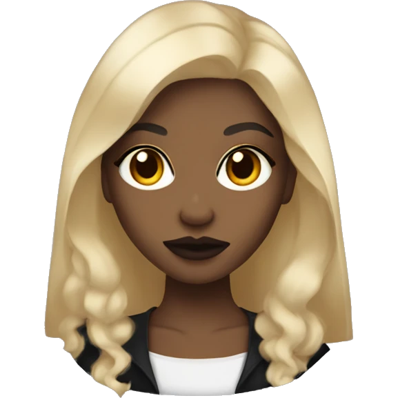 Vampire lightskin black girl with blonde hair emoji