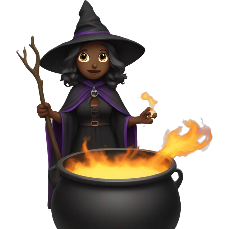Me as a witch with a cauldron emoji