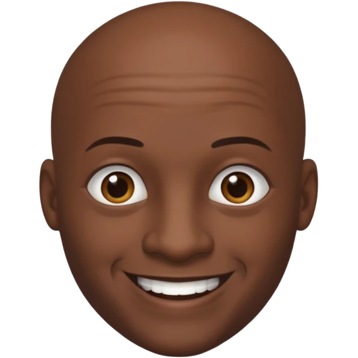 dark bald man with eyebrow ring emoji