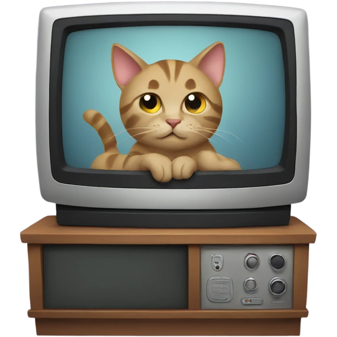 Cat watching tv emoji