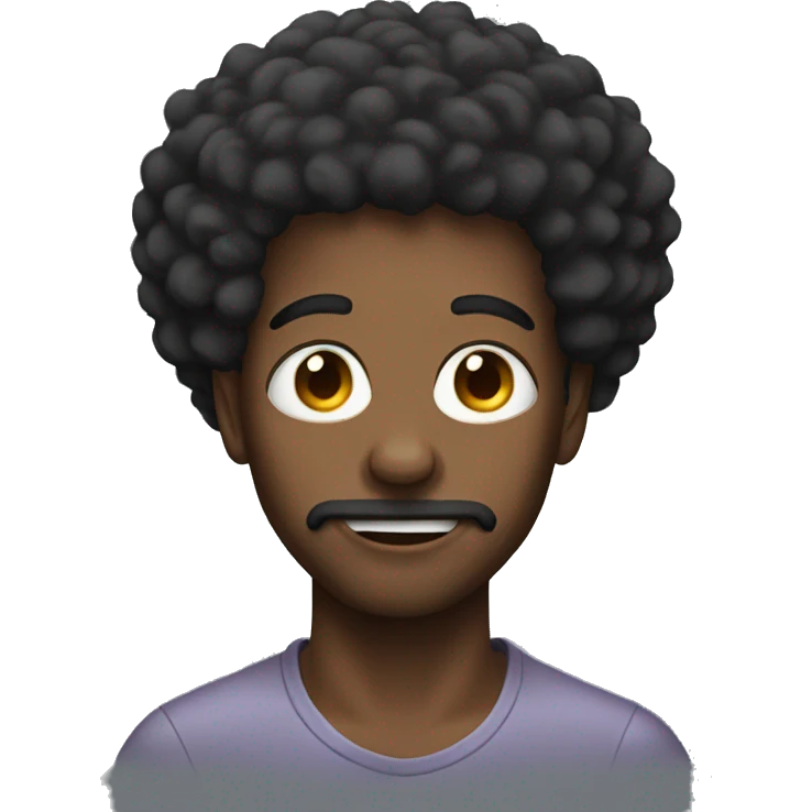 crazy afro emoji