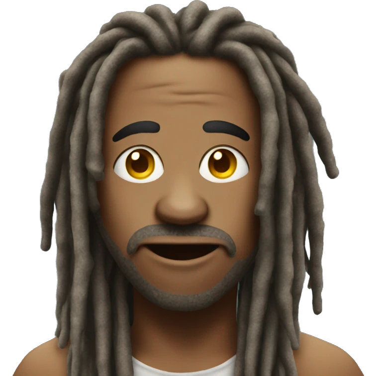crazy looking dude with dreads emoji