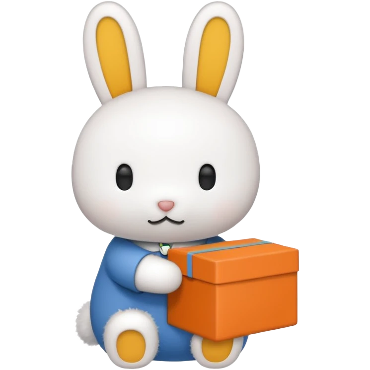 Cute miffy with box emoji