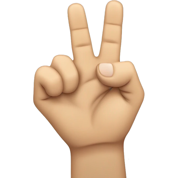 Create an emoji of a left hand clenched in a fist with thumb out and middle and ring finger (with a male wedding ring on the ring finger) extended. emoji