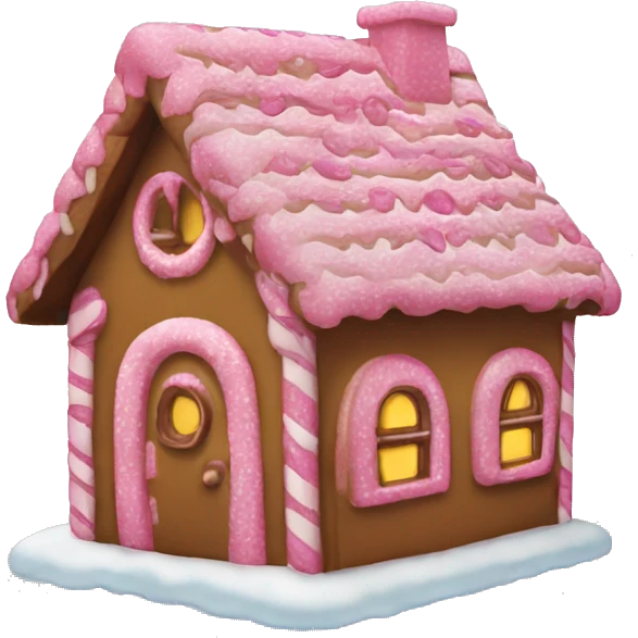 pink gingerbreadhouse emoji