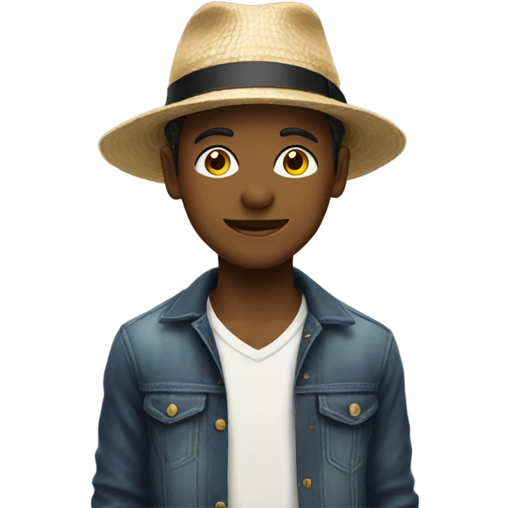 boys in stylish hats indoors emoji