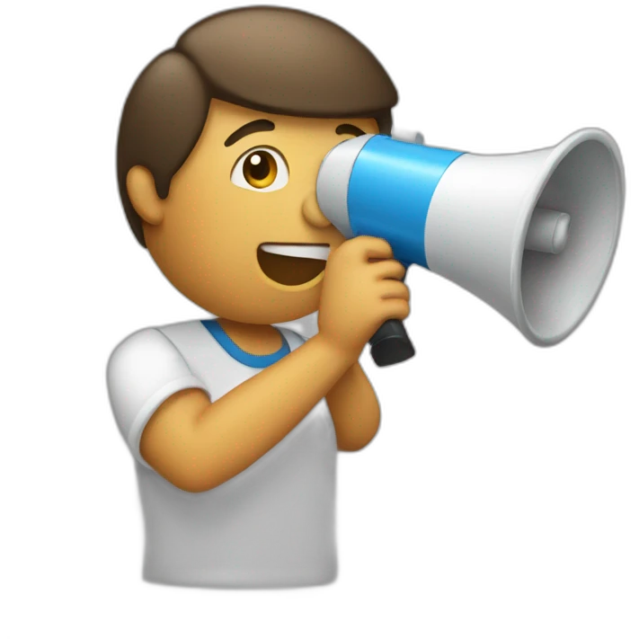 Speaking with a megaphone  emoji