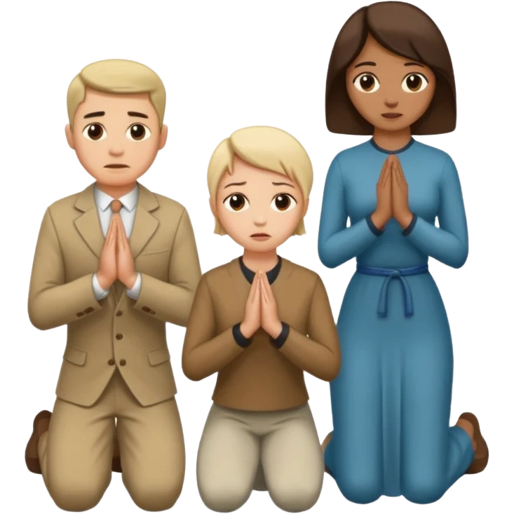 Man on knees begging to standing woman  emoji