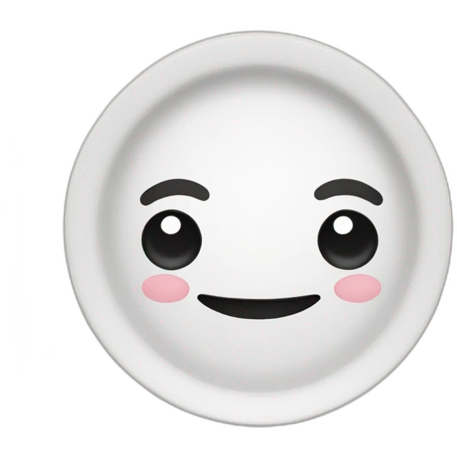 Chat dans une assiette emoji
