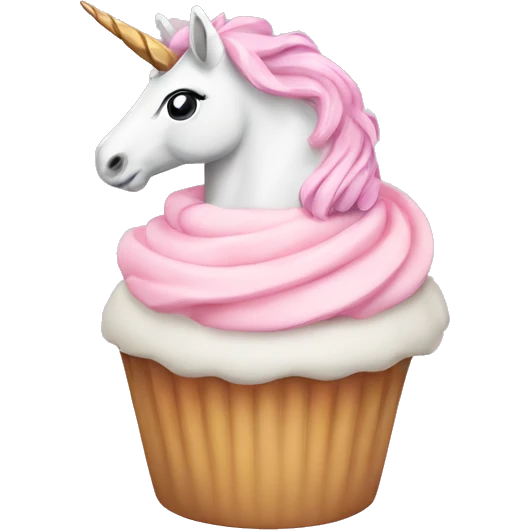 Light pink Unicorn cupcake  emoji