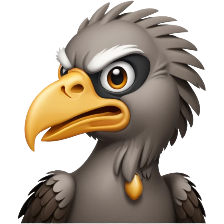 I want an emoji of a vulture with an angry face emoji
