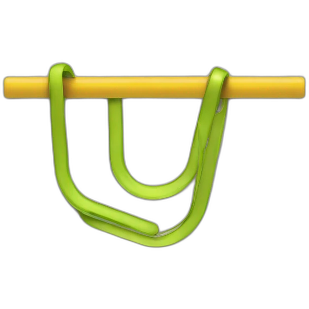 A paper clip making up the word Diffused  emoji