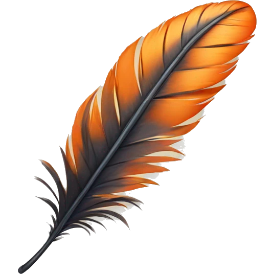 orange feather emoji