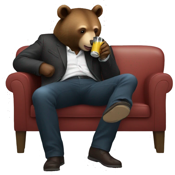 Elon musk drinking bear while knee sliding emoji