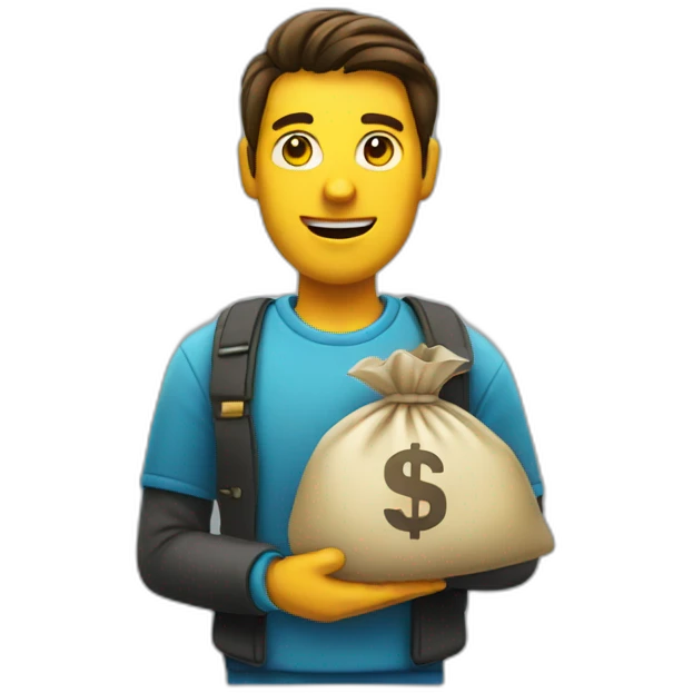 man with money bag emoji