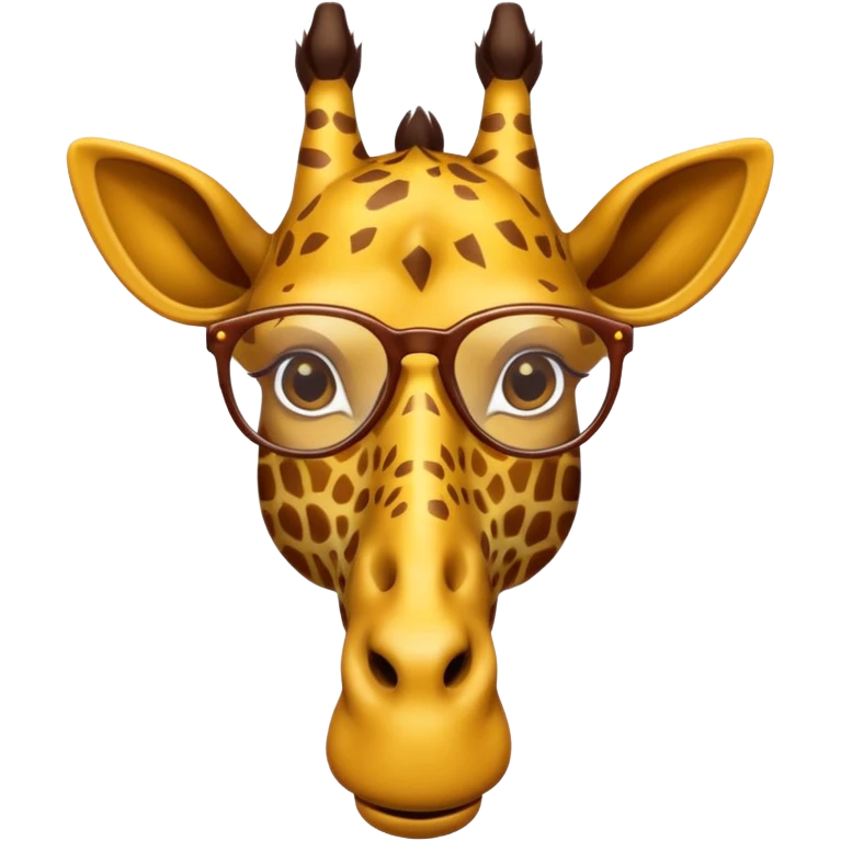 Une girafe avec des lunettes  emoji