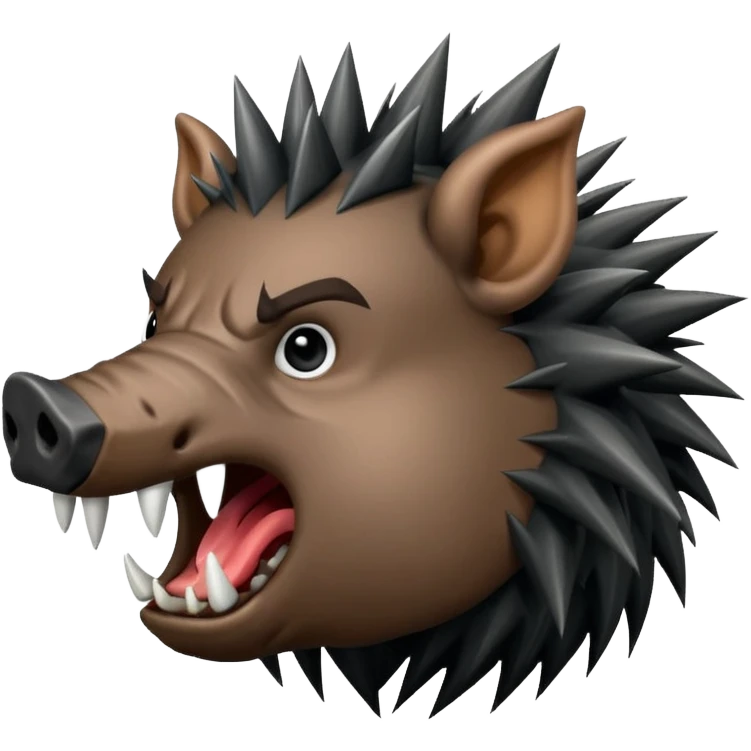wild boar, punk hair emoji