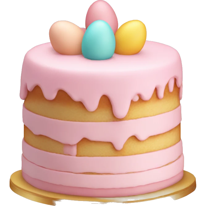 easter pastel light pink cake emoji