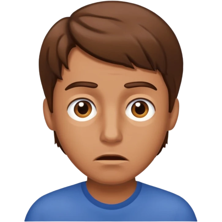 man with brown hair confused emoji