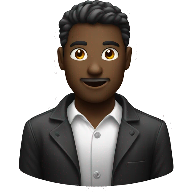 black shiny button emoji
